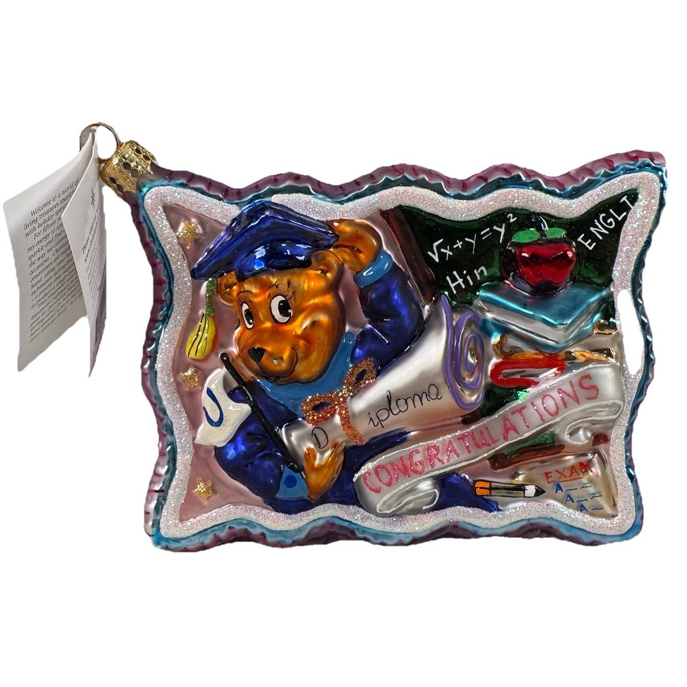 Christopher Radko "GRADUATION" #01-0249 Postcard Ornament w/Tags